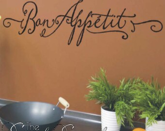 Bon Appetite - French kitchen wall decal- Perfect for a home or a Restaurant!