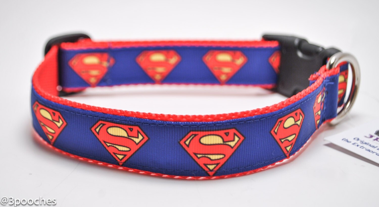 Superman Dog Collar / Buckle or Martingale / All Sizes