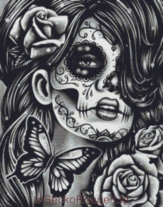 dia de los muertos cross stitch kit by carissa rose dia de los muertos cross stitch kit by carissa rose
