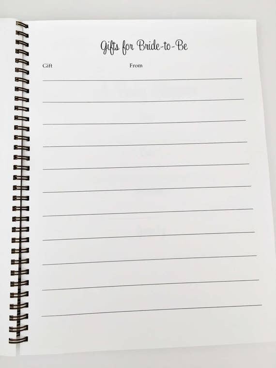 Bridal Shower Journal and Guest Book bridal shower keepsake