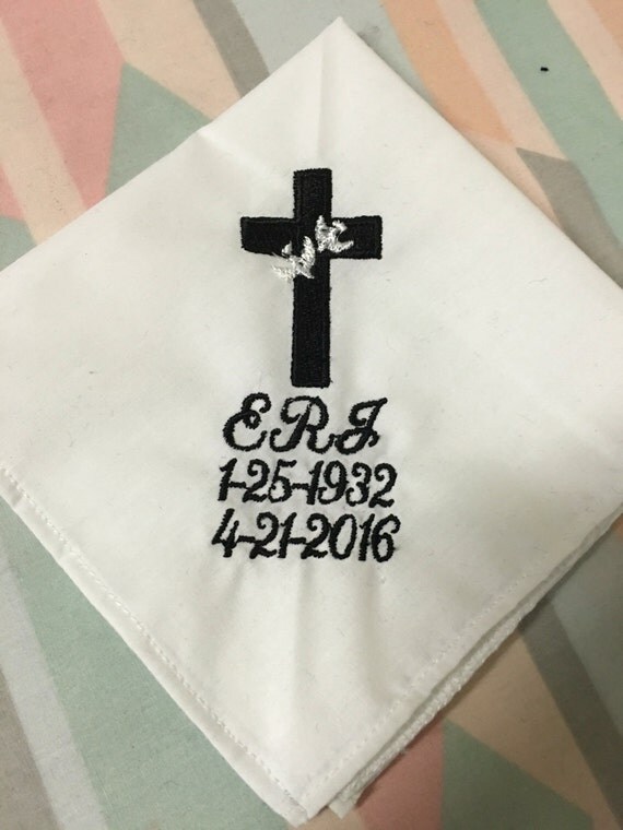 Custom Personalized Memorial Handkerchiefs Memory of Loved One