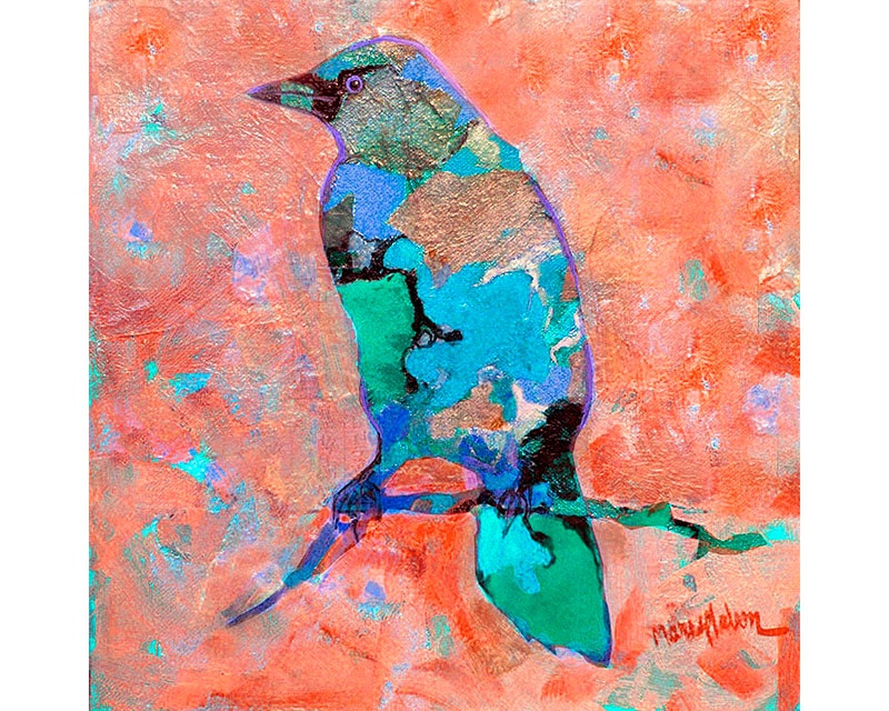 Abstract Bird Art Modern Bird Design Bird Art by MarshNelsonStudio