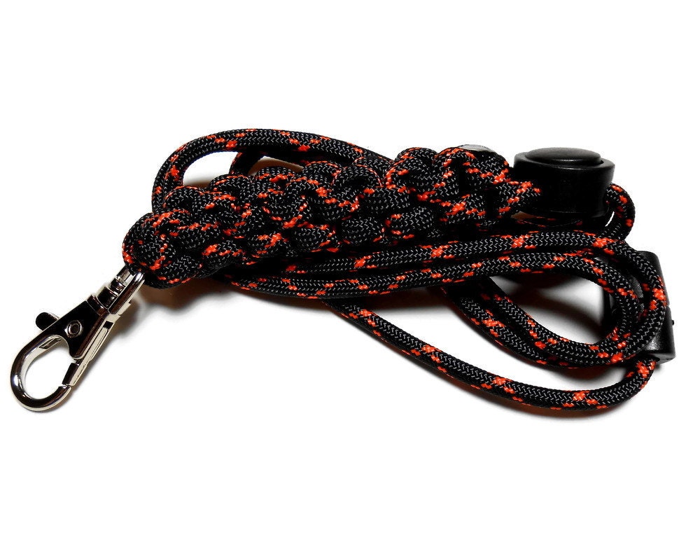 Paracord Lanyard Id Badge Holder Id Badge by PinkCloudsAndAngels