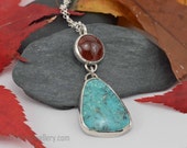 Turquoise and enamel pendant - sterling silver, gemstone, necklace, handmade, one of a kind, statement, color, gift for her, unique Turquoise and enamel pendant - sterling silver, gemstone, necklace, handmade, one of a kind, statement, color, gift for her, unique
