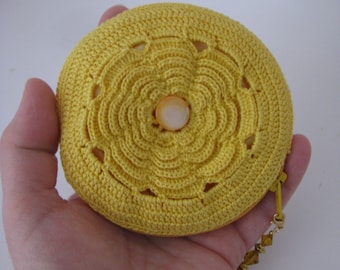 Petite Lily Pouch in Gold Yellow