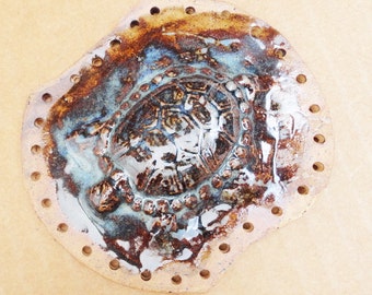 3D Turtle Start for Basketry Chocolate Brown, Blue