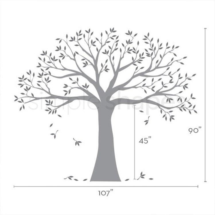 Wall Decal Family Tree Wall Decal Sticker Family by SimpleShapes