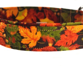 Fall Dog Collar - Falling Leaves
