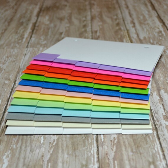 5 tab divider set for your index card binder or recipe box