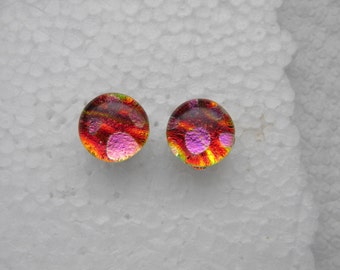 POST EARRINGS fused dichroic glass (SYG20)