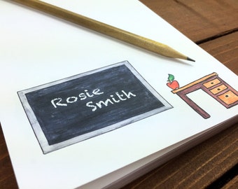 Personalized Teacher Notepad, Personalized Teacher Gift for Teacher, Personalized Notepad Teacher, From the Desk of Notepad - 5.5 x 8.5