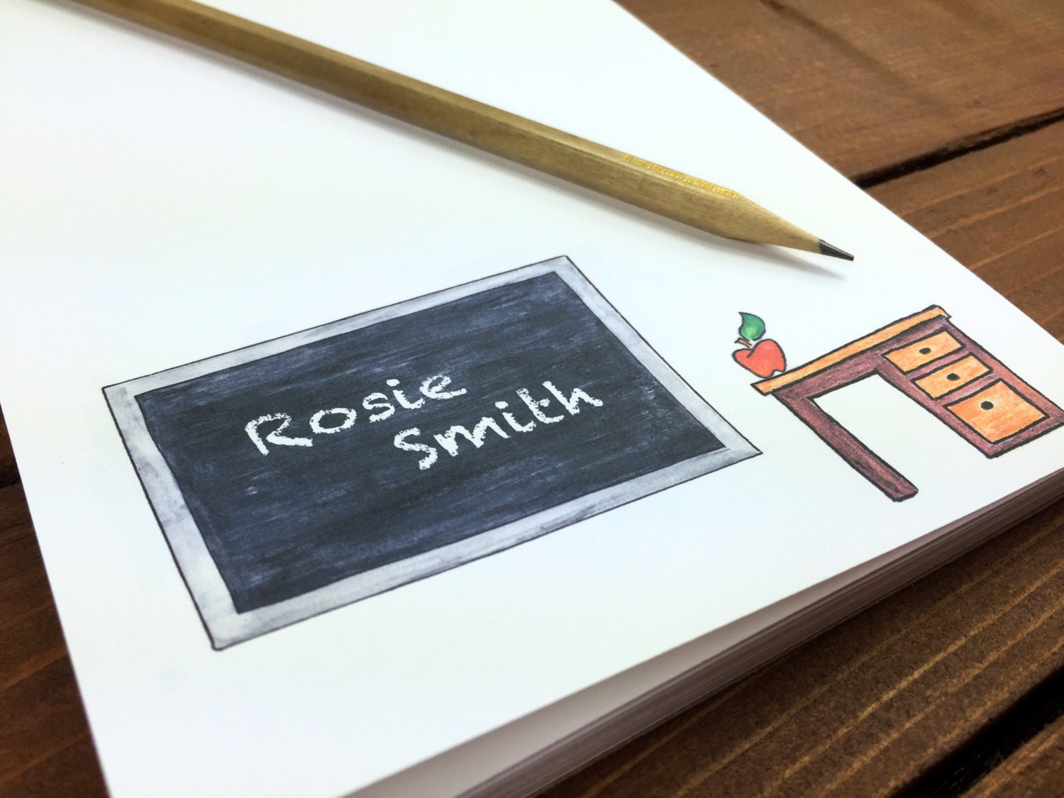 Personalized Teacher Notepad Personalized Teacher Gift for