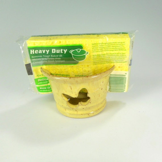 Ceramic sponge holder pottery sponge keeper by WillowTreePottery