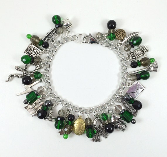 Slytherin House Charm Bracelet