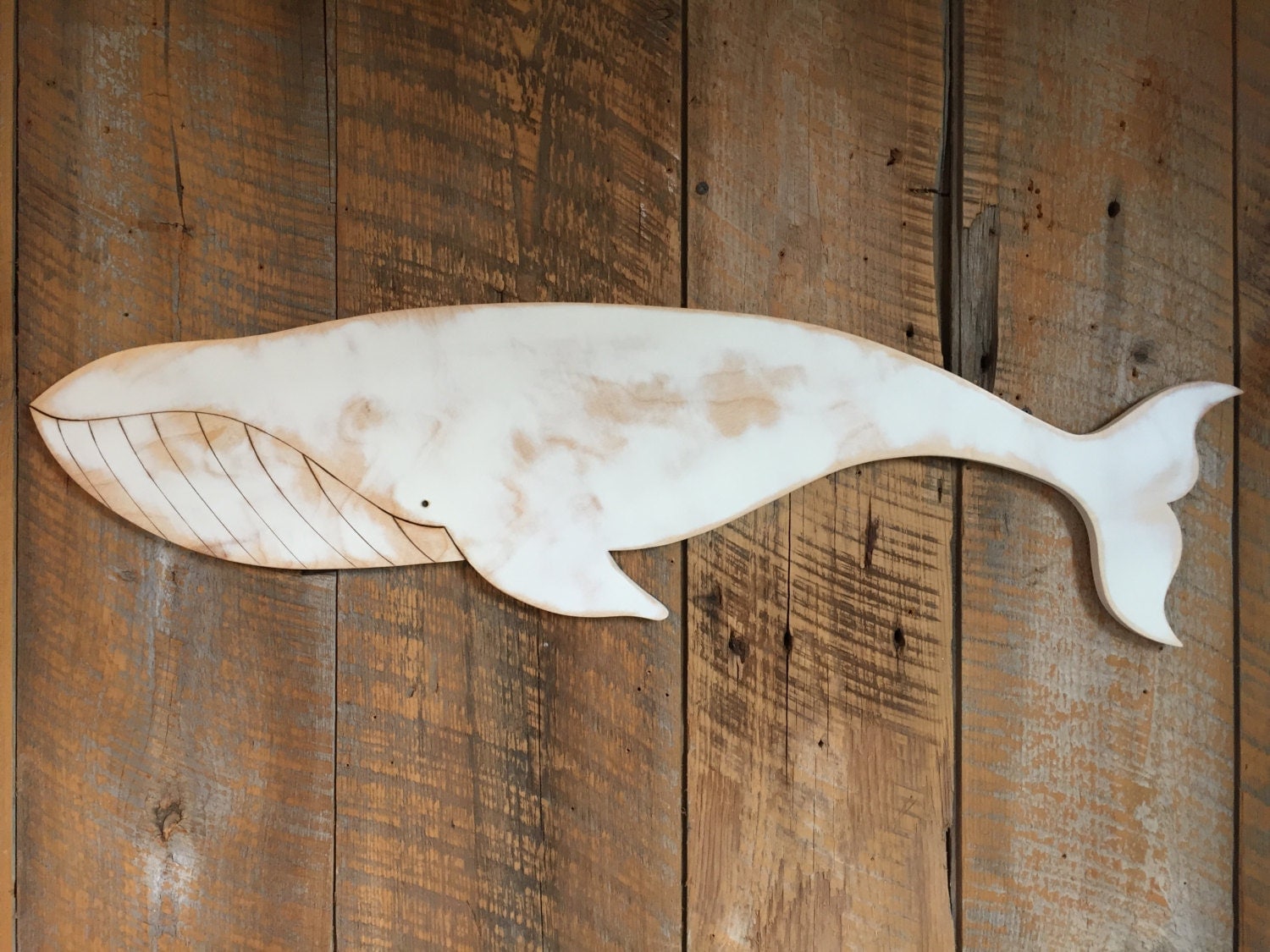 Wooden 33 Whale Wall Art Indoor Ocean Beach Decoration
