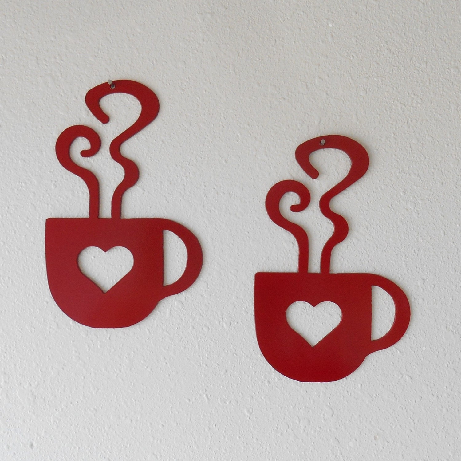 Coffee Metal Wall Art red heart coffee cup wall art metal wall decoration pair Coffee Metal Wall Art red heart coffee cup wall art metal wall decoration pair