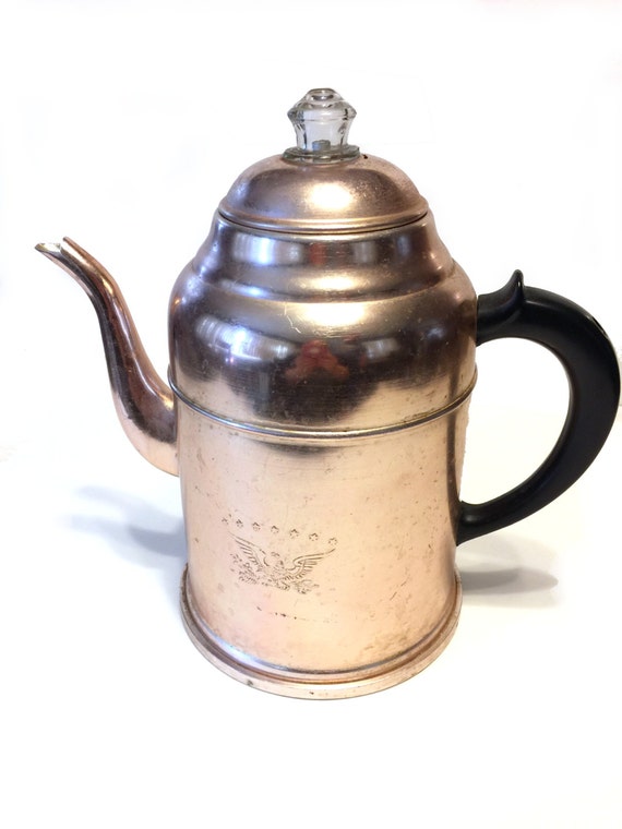 Vintage Stove Top Percolator Copper Colored Percolator