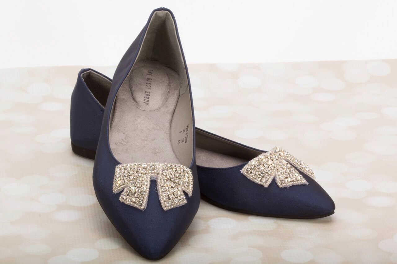 navy flats size 7