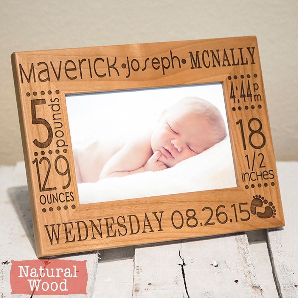 Personalized Baby Picture Frame Birth Announcementbaby gift