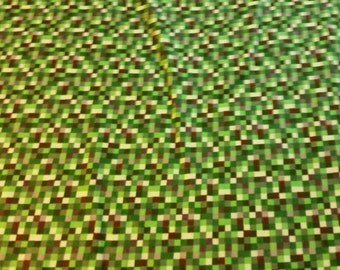 Minecraft inspired fabric 16 bit cotton flannel BTY
