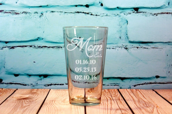 personalized mom drinking glass