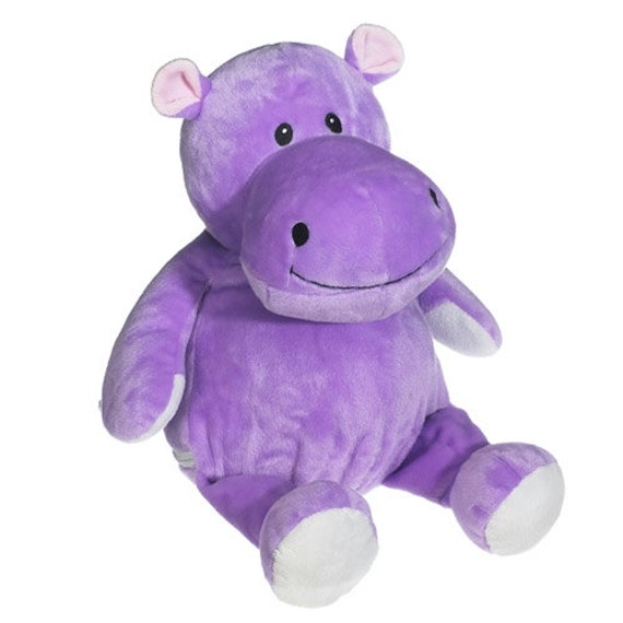 stuffed purple hippopotamus