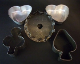 Primitive Soldered Cookie Cutters and Aluminum Pans