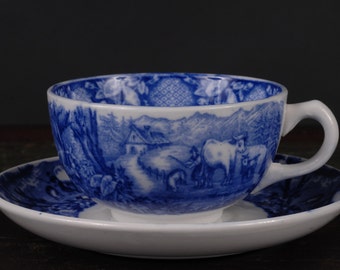 Paysage Cup and Saucer, Societe Ceramique Maestricht