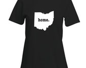 Custom State "home" Super Soft T-Shirt with Quote Available in Two Colors Perfect Moving Gift