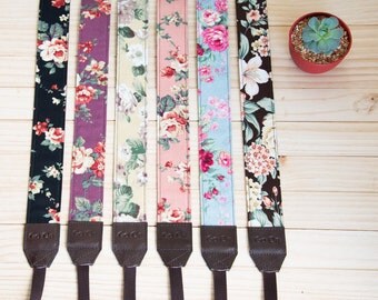Floral Vintage Camera Strap for DSLR , Mirror Less ,Compact