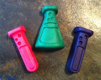 Science beaker crayons