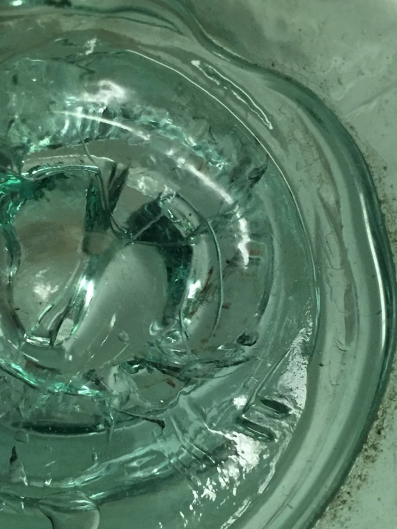 Large Glass Fishing Float Vintage Authentic Aqua by CastawaysHall