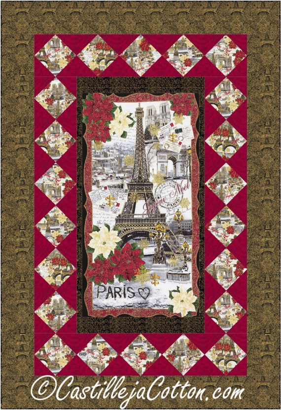 items-similar-to-diamond-joyeau-noel-quilt-epattern-4919-1-pre-printed-panel-quilt-pattern