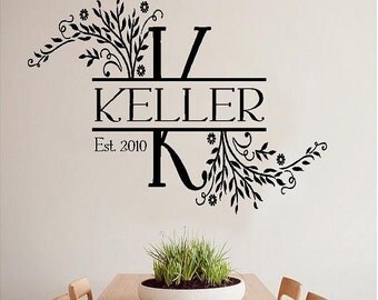 Last Name Wall Decor last name wall decal | etsy Last Name Wall Decor last name wall decal | etsy