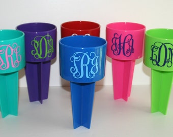 Personalized Beach Cup Holders - Monogrammed Beach Spiker - Beverage Holder Beach Spike - Sand Spike - Sand Drink Holder