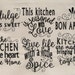 Kitchen lovely quotes machine embroidery designs 4x4 and