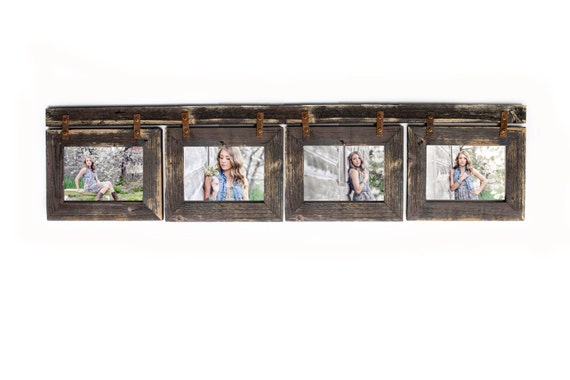 Barnwood Collage Frame 4 hole 5x7 Multi Opening Frame-Rustic