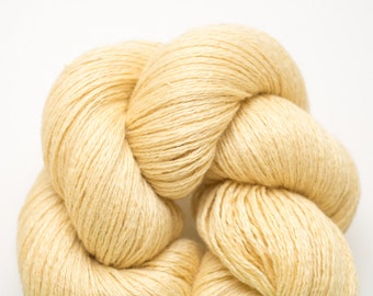Soft Gold Silk Cashmere Lace Weight Recycled Yarn Yellow Silk Cashmere, SCH00187