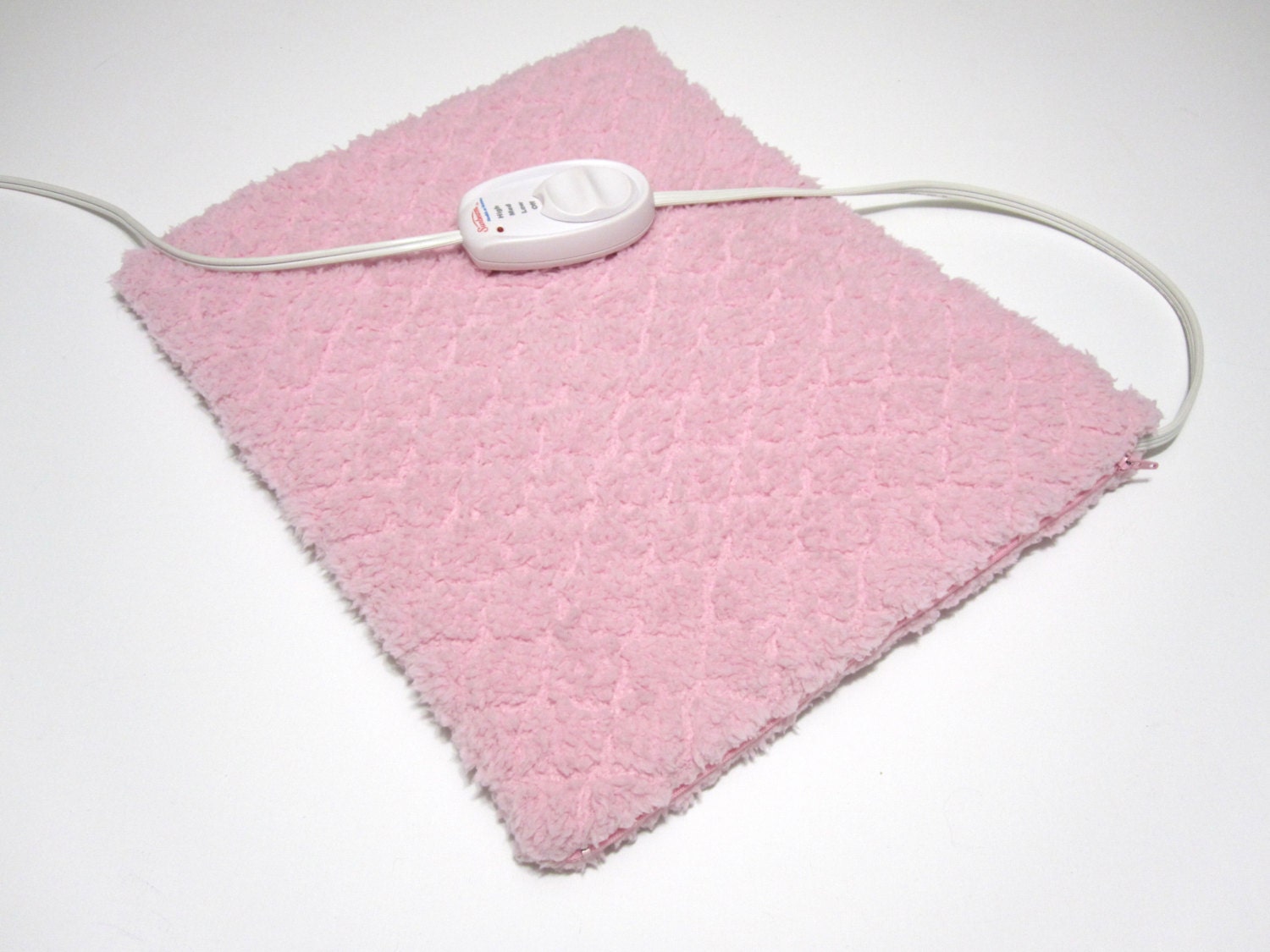 Luxurious Heating Pad Cover Plush Pink Chenille Fleece