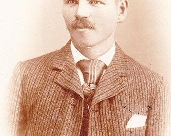 Old Photograph Young Man Cabinet Card Vintage Photo Paper Ephemera Snapshot Photo Collectibles