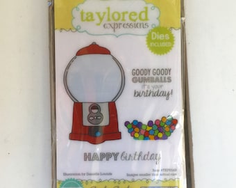 Taylored Expressions Stamp and Die set, Goody Goody Gumballs, card making, scrapbooking, stamping, art journaling, planning, mini albums
