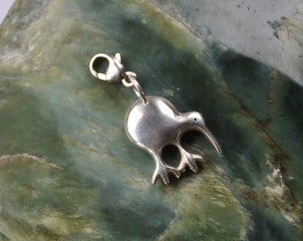 Kiwi bird charm~925 Sterling silver~New Zealand kiwi charm