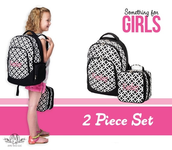 girls backpack and lunch box