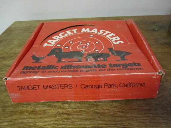 Boxed four Metallic Silhouette Targets Marksmen. Pig Chicken