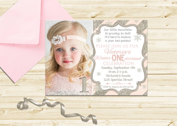 Winter ONEderland Birthday Invitation Wonderland 1st Winter ONEderland Birthday Invitation Wonderland 1st