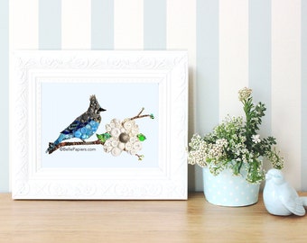 Birds Wall Art bluebird wall art | etsy Birds Wall Art bluebird wall art | etsy