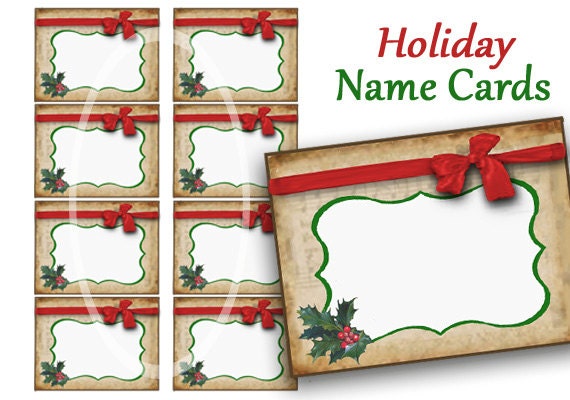 Printable Christmas Name Badges