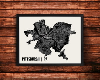 Pittsburgh Map Art Print | Pittsburgh Print | Pittsburgh Art Print | Pittsburgh Poster | Pittsburgh Gift | Wall Art