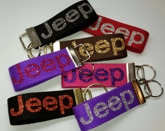 Jeep Key Chain - Only In a Jeep - Jeep Glitter Key Chain - Jeep Accessory - Jeep Accessories - FREE SHIPPING