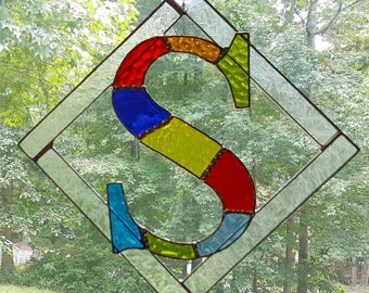 Stained Glass Initial Letter P By Jpglass On Etsy